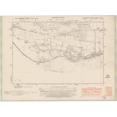 1948 Map of Stirlingshire Sheet nXXV.NW, 1952 Print