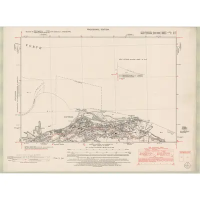 1946 Map of Stirlingshire Sheet nXXV.SE, 1952 Print