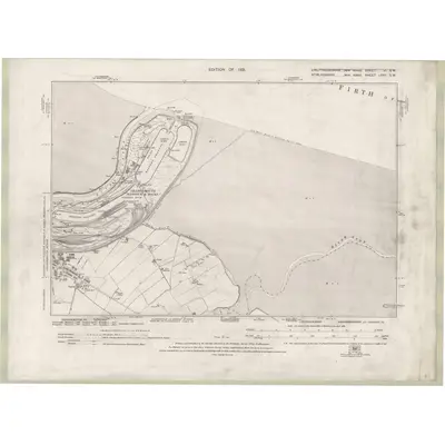 1914 Map of Stirlingshire Sheet nXXV.SW, 1921 Print