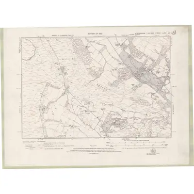 1914 Map of Stirlingshire Sheet nXXVI.NE, 1922 Print
