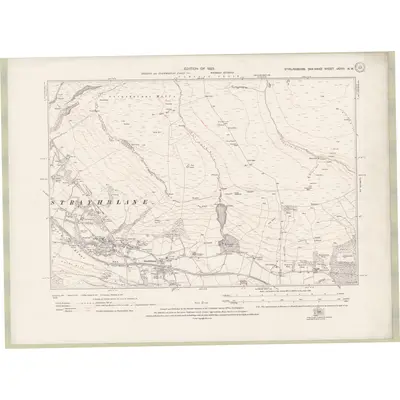 1914 Map of Stirlingshire Sheet nXXVII.NW, 1923 Print