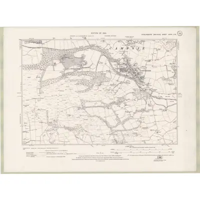1914 Map of Stirlingshire Sheet nXXVII.SE, 1923 Print