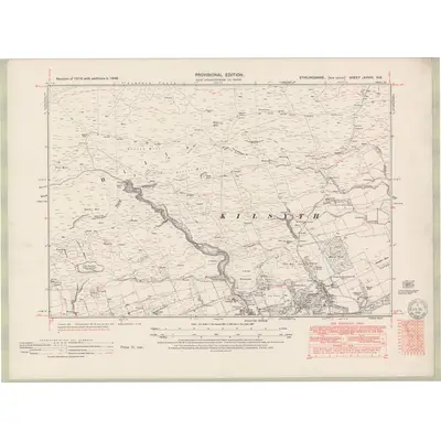 1948 Map of Stirlingshire Sheet nXXVIII.NE, 1951 Print