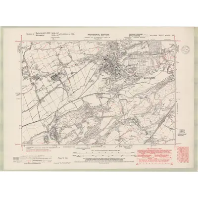 1938 Map of Stirlingshire Sheet nXXVIII.SE, 1948 Print