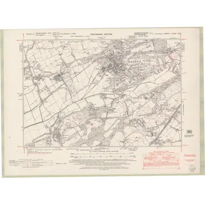 1946 Map of Stirlingshire Sheet nXXVIII.SE, 1952 Print