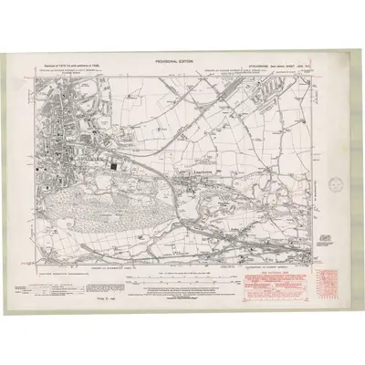 1938 Map of Stirlingshire Sheet nXXX.NE, 1947 Print