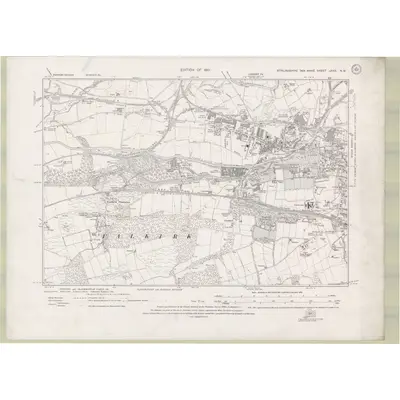 1913 Map of Stirlingshire Sheet nXXX.NW, 1921 Print