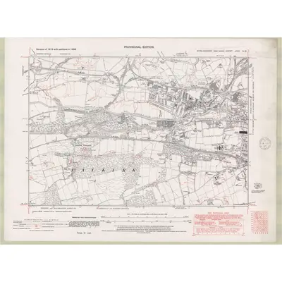 1938 Map of Stirlingshire Sheet nXXX.NW, 1947 Print