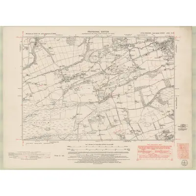 1946 Map of Stirlingshire Sheet nXXX.SE, 1951 Print