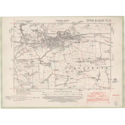 1946 Map of Stirlingshire Sheet nXXXI.SE, 1951 Print