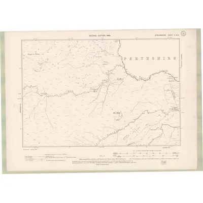 1896 Map of Stirlingshire Sheet VI.NE, 1899 Print