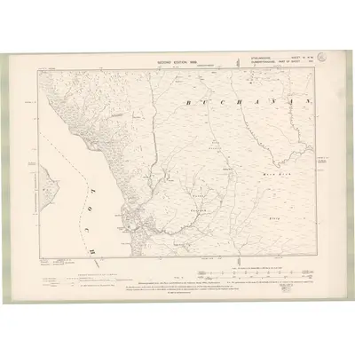 1896 Map of Stirlingshire Sheet VI.NW, 1899 Print