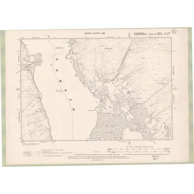 1896 Map of Stirlingshire Sheet VI.SW, 1899 Print