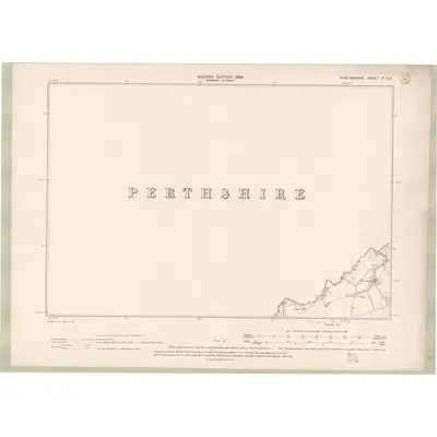 1896 Map of Stirlingshire Sheet Xa.SE, 1899 Print