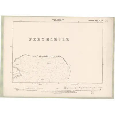 1896 Map of Stirlingshire Sheet XIa.SW, 1899 Print