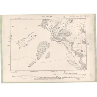 1896 Map of Stirlingshire Sheet XIII.SE, 1899 Print