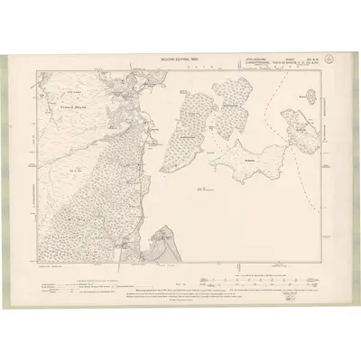 1896 Map of Stirlingshire Sheet XIII.SW, 1899 Print