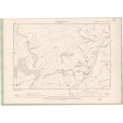 1896 Map of Stirlingshire Sheet XIV.SE, 1899 Print
