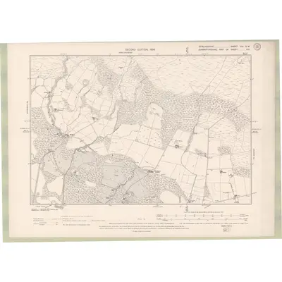 1896 Map of Stirlingshire Sheet XIV.SW, 1899 Print