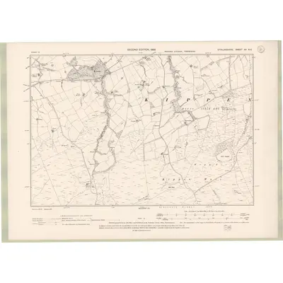 1896 Map of Stirlingshire Sheet XV.NE, 1899 Print