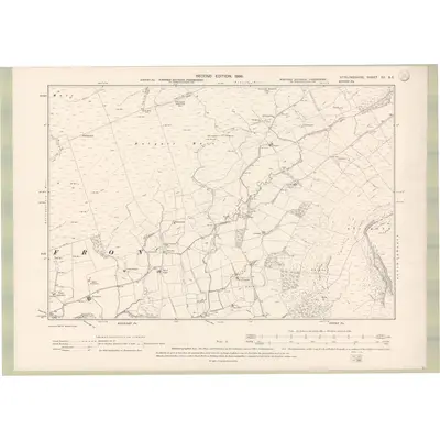 1896 Map of Stirlingshire Sheet XV.SE, 1899 Print