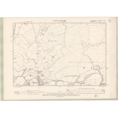 1896 Map of Stirlingshire Sheet XV.SW, 1899 Print