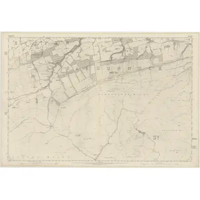 1861 Map of Stirlingshire, Sheet XVI, 1865 Print