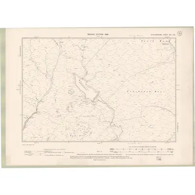1896 Map of Stirlingshire Sheet XVI.SE, 1899 Print