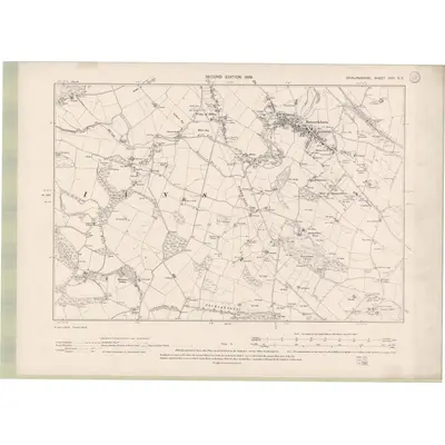 1896 Map of Stirlingshire Sheet XVII.SE, 1899 Print