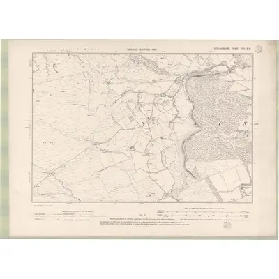 1896 Map of Stirlingshire Sheet XVII.SW, 1899 Print