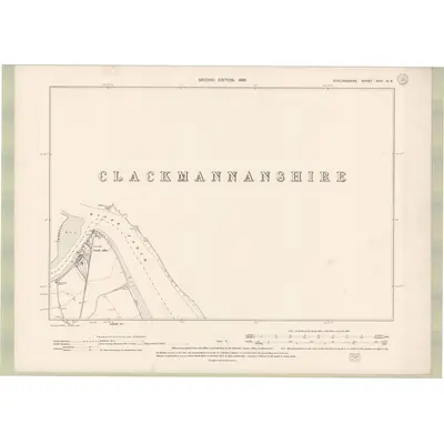 1896 Map of Stirlingshire Sheet XVIII.NE, 1899 Print