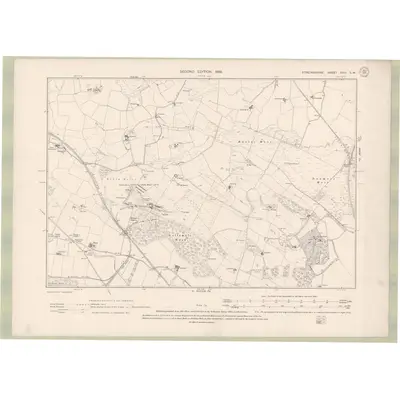 1896 Map of Stirlingshire Sheet XVIII.SW, 1899 Print