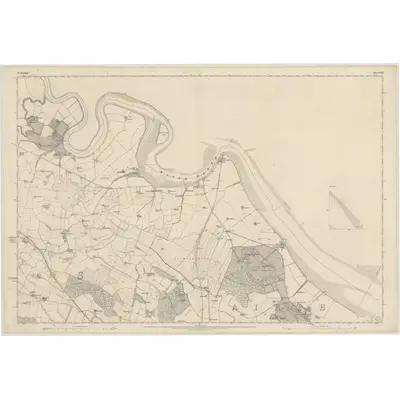 1860 Map of Stirlingshire, Sheet XVIII (with inset XVIIIa), 1865 Print