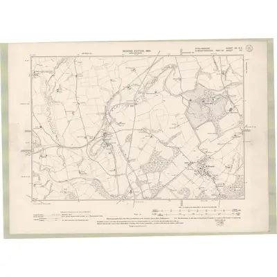 1896 Map of Stirlingshire Sheet XX.NE, 1899 Print