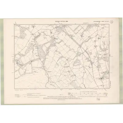 1896 Map of Stirlingshire Sheet XX.SE, 1899 Print