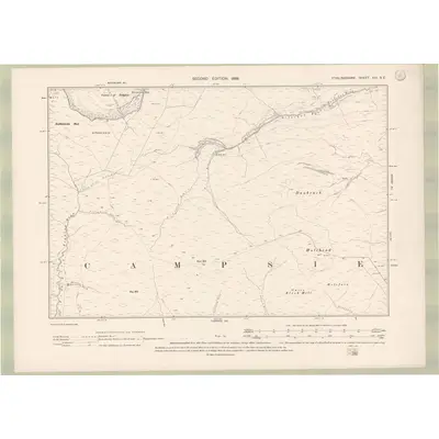 1896 Map of Stirlingshire Sheet XXI.SE, 1899 Print
