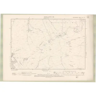 1896 Map of Stirlingshire Sheet XXI.SW, 1899 Print
