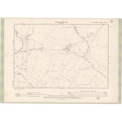 1896 Map of Stirlingshire Sheet XXII.NE, 1899 Print