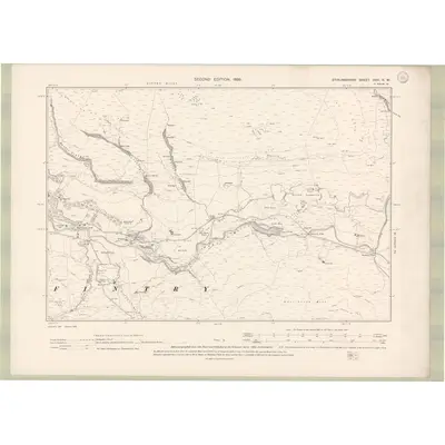1896 Map of Stirlingshire Sheet XXII.NW, 1899 Print