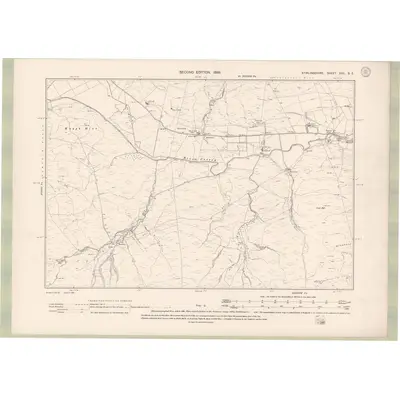 1896 Map of Stirlingshire Sheet XXII.SE, 1899 Print