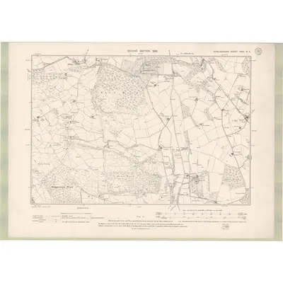 1896 Map of Stirlingshire Sheet XXIII.NE, 1899 Print
