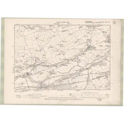 1896 Map of Stirlingshire Sheet XXIX.NE, 1899 Print