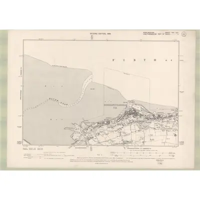 1896 Map of Stirlingshire Sheet XXV.SE, 1899 Print