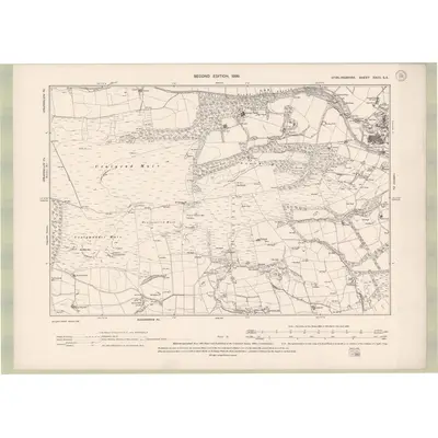 1896 Map of Stirlingshire Sheet XXVII.SE, 1899 Print