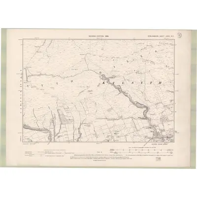 1896 Map of Stirlingshire Sheet XXVIII.NE, 1899 Print