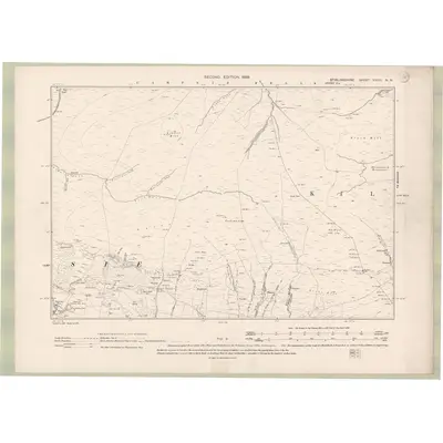1896 Map of Stirlingshire Sheet XXVIII.NW, 1899 Print