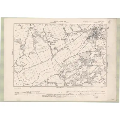 1896 Map of Stirlingshire Sheet XXVIII.SE, 1899 Print