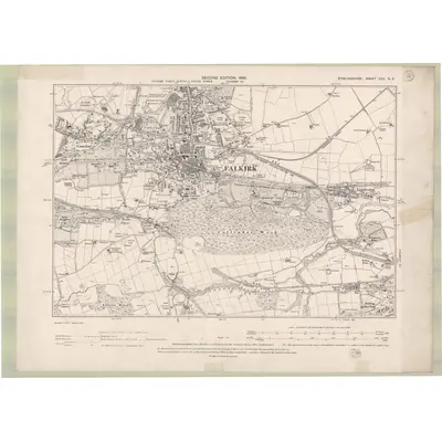 1896 Map of Stirlingshire Sheet XXX.NE, 1899 Print