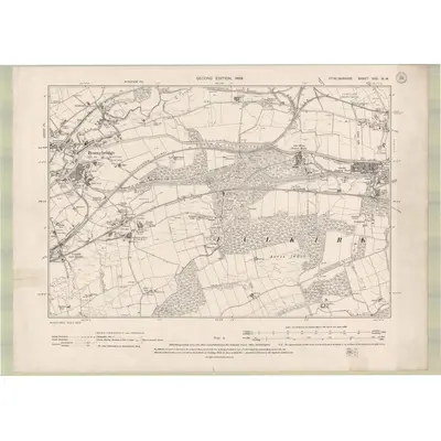 1896 Map of Stirlingshire Sheet XXX.NW, 1899 Print