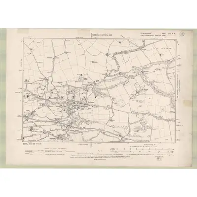 1896 Map of Stirlingshire Sheet XXXI.NW, 1899 Print